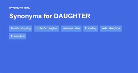 daughter synonym|antonym of daughter.